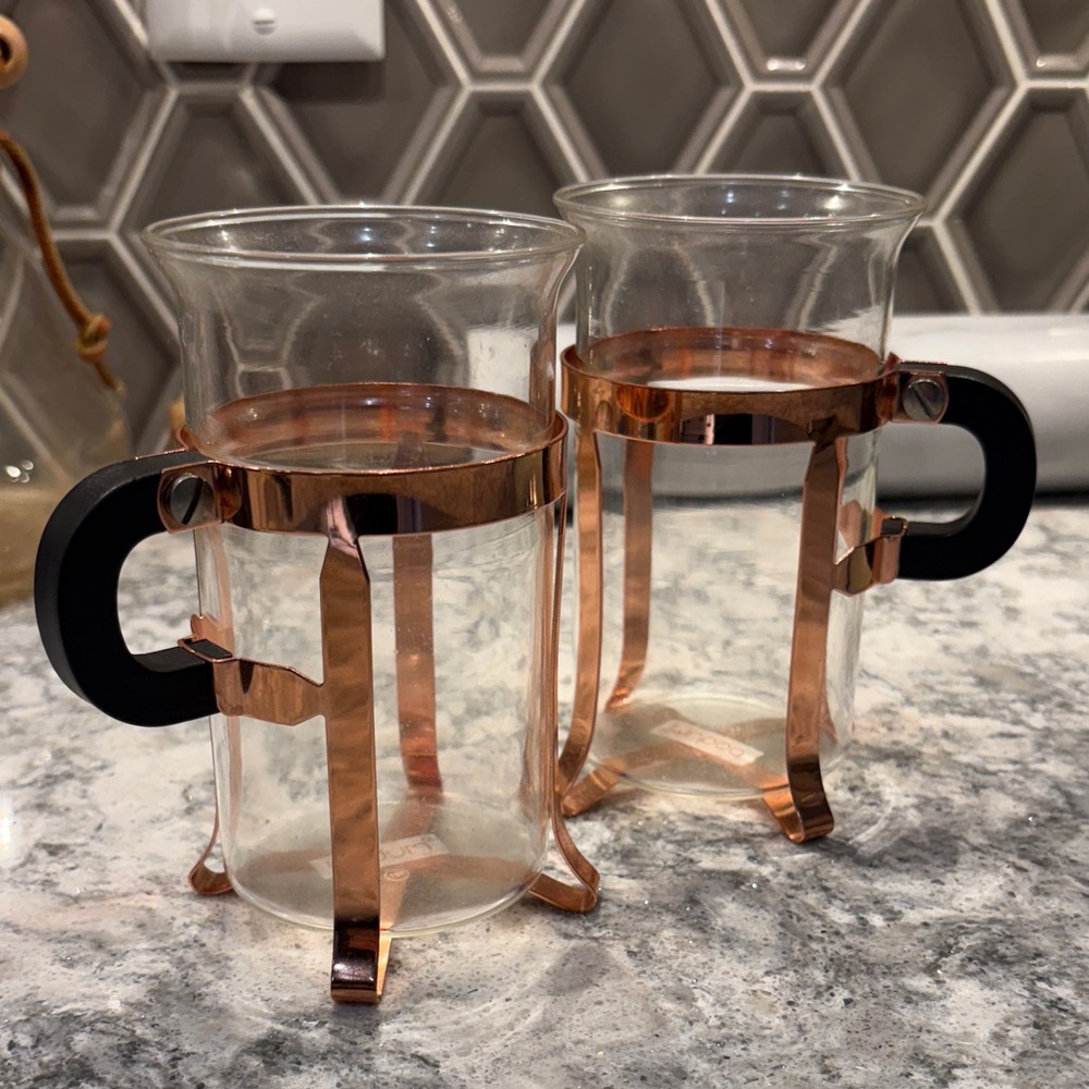 Bodum Set of 2 Copper Espresso Glasses
